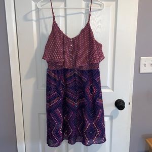 Size XXL Flowy Short Summer Dress